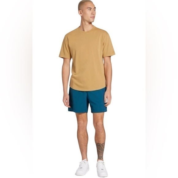 DSG Shorts Men’s 6” Nylon Brilliant Teal Relaxed Fit Elastic Waist Size-L/XL NWT - Picture 2 of 10